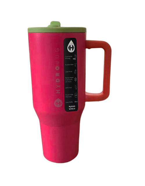 Load image into Gallery viewer, HydroJug Traveler: 32OZ/40OZ, stainless steel, vacuum insulated. Straw lid, double-wall thermal.car mug
