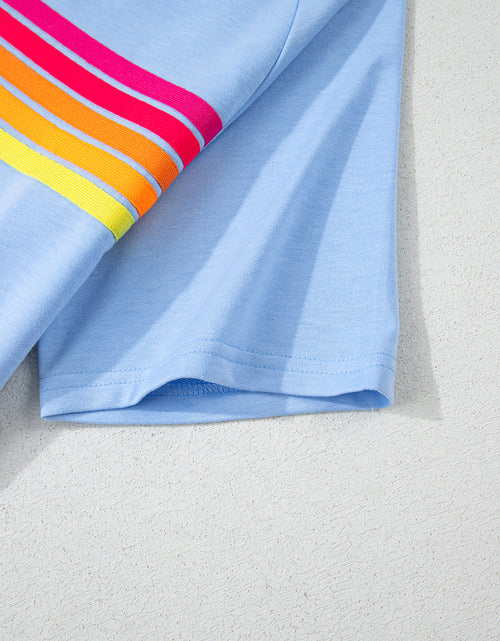 Load image into Gallery viewer, Bonbon Colorful Striped Casual Tee
