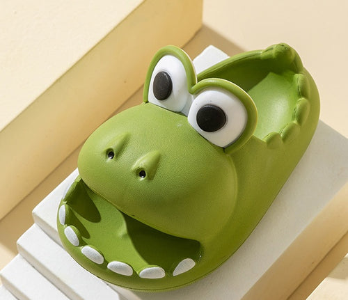 Load image into Gallery viewer, Kids Dinosaur Slippers Wholesale Summer Cartoon Parent Child Outdoor Home EVA Sandals Women Men Kids Cute Slippers Baby Shoes
