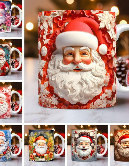 Bild in Galerie-Viewer laden, Kreative 3D-Weihnachtstasse aus Keramik, einzigartiges Weltraum-Design, Schneemann, Weihnachtsmann, Kaffeetasse, Teetasse, Milchbecher, Weihnachtsgeschenke für Kinder und Erwachsene, Küchenhelfer
