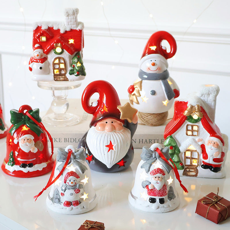 Weihnachtsmann Hohl Ambiente Licht Weihnachtsbaum Glocke Dekorative Anhänger