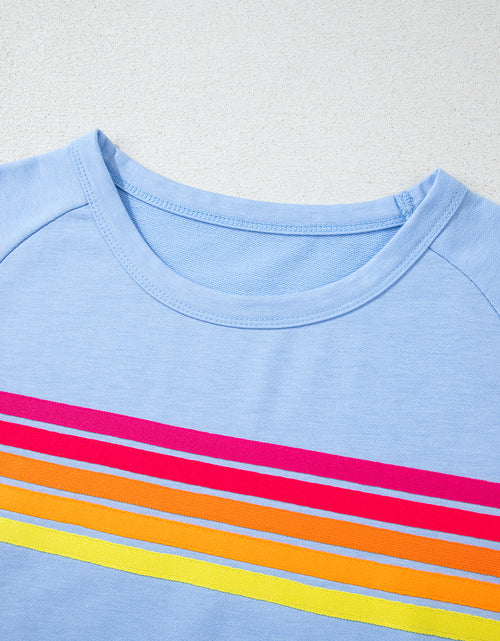 Load image into Gallery viewer, Bonbon Colorful Striped Casual Tee
