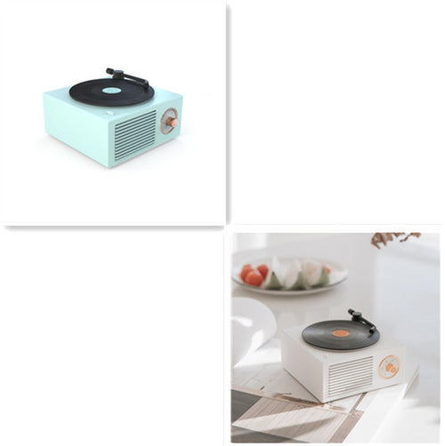 Cargar imagen en el visor de la galería, Minialtavoz portátil inalámbrico retro con fonógrafo y compatible con Bluetooth 

