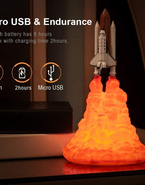 Load image into Gallery viewer, 3D Print Rocket Space Shuttle Lamp Night Lamp
