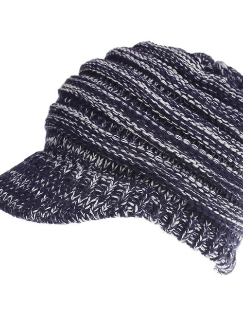 Load image into Gallery viewer, Women Ponytail Beanies Autumn Winter Hats Female Soft Knitting Caps Warm Ladies Skullies
