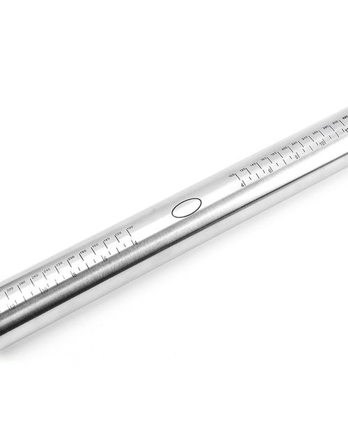Load image into Gallery viewer, 17 inch stainless steel adjustable thickness rolling pin scale rolling pin leather material kneading tool
