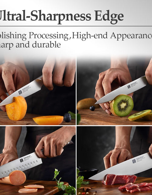 Load image into Gallery viewer, XINZUO Kitchen Tools 6 PCS Kitchen Knife Set of Utility Cleaver Chef Bread Knife High Carbon German Stainless Steel Knives sets
