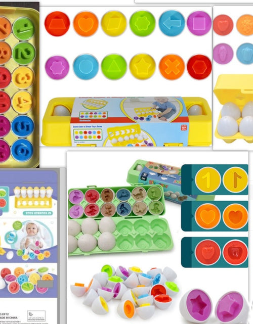 Bild in Galerie-Viewer laden, Baby-Lernen-Pädagogisches Spielzeug Smart Egg Toy Spiele Form Matching Sorter Spielzeug Montessori Eier Spielzeug für Kinder Kinder
