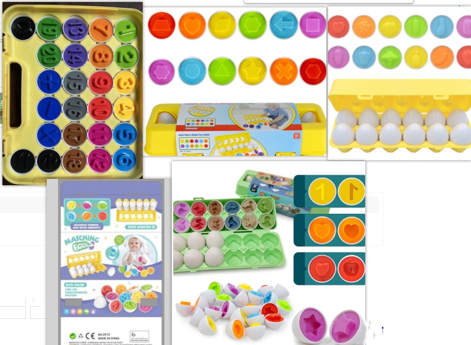 Baby-Lernen-Pädagogisches Spielzeug Smart Egg Toy Spiele Form Matching Sorter Spielzeug Montessori Eier Spielzeug für Kinder Kinder