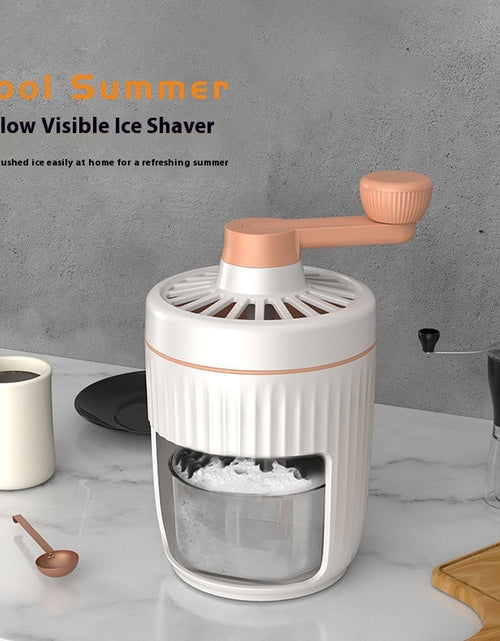 Load image into Gallery viewer, Hand-cranked Ice Shaving Machine Small Household Ice Crusher Hand-cranked Smoothie Machine Hail Ice Machine Kitchen Gadgets
