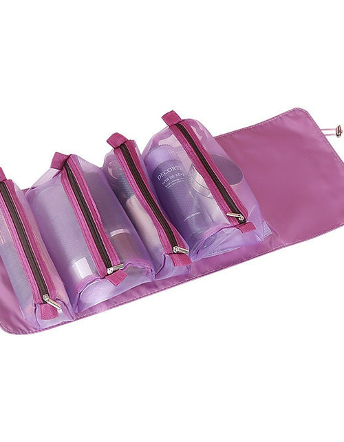 Load image into Gallery viewer, Detachable Cosmetic Bag Portable Large Capacity 4 in 1 Makeup Bags Portable Folding Travel Cosmetics Storage Toiletry Bag
