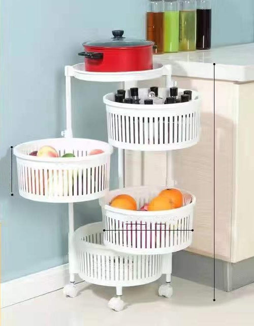Load image into Gallery viewer, Kitchen Shelving New Household Multilayer Rotating Floor-To-Ceiling Storage Shelving

