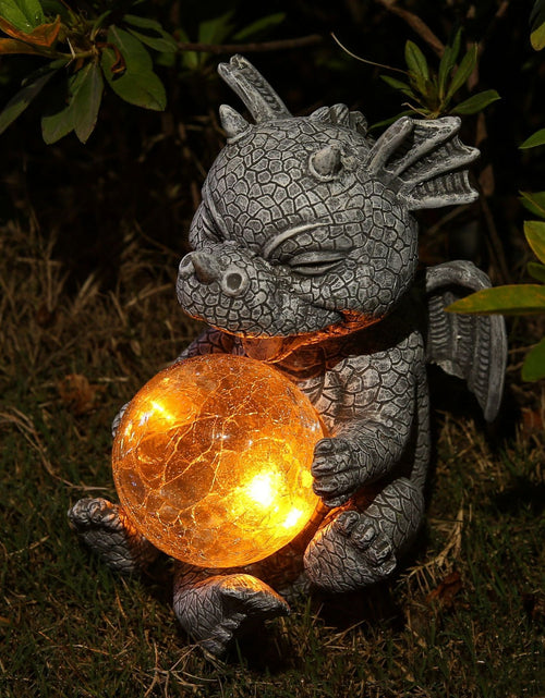 Load image into Gallery viewer, Wings Dragon Holding Light Solar Light-emitting Courtyard Outdoor Decoration
