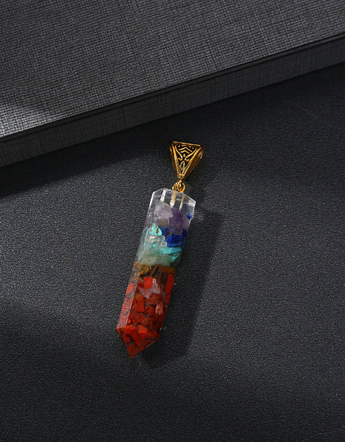 Cargar imagen en el visor de la galería, Colgante de cristal de energía curativa Reiki retro, piedra natural para yoga, meditación, joyería espiritual de los 7 chakras, collar, amuleto
