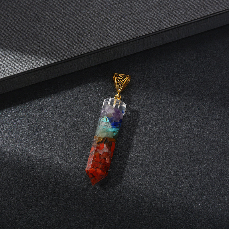 Colgante de cristal de energía curativa Reiki retro, piedra natural para yoga, meditación, joyería espiritual de los 7 chakras, collar, amuleto