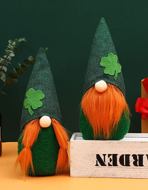 Bild in Galerie-Viewer laden, Irish St. Patrick&#39;s Day legless dwarf Rudolph faceless doll decoration ornaments

