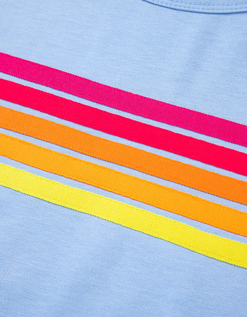 Load image into Gallery viewer, Bonbon Colorful Striped Casual Tee
