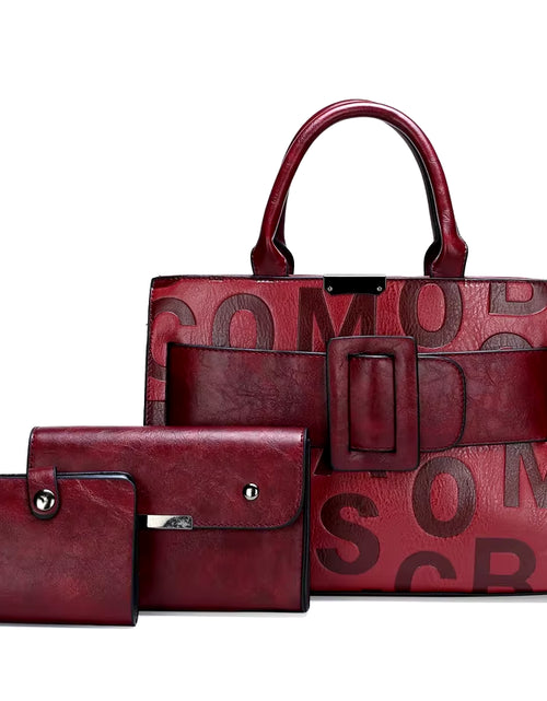 Load image into Gallery viewer, 3-Piece Set Ladies Handbag Luxury Brand Pu Leather Handbags Fashion Shoulder Crossbody Bags for Women 2023 New Tote Bag Bolsos
