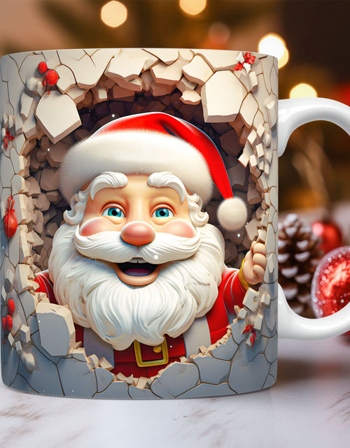 Bild in Galerie-Viewer laden, Kreative 3D-Weihnachtstasse aus Keramik, einzigartiges Weltraum-Design, Schneemann, Weihnachtsmann, Kaffeetasse, Teetasse, Milchbecher, Weihnachtsgeschenke für Kinder und Erwachsene, Küchenhelfer
