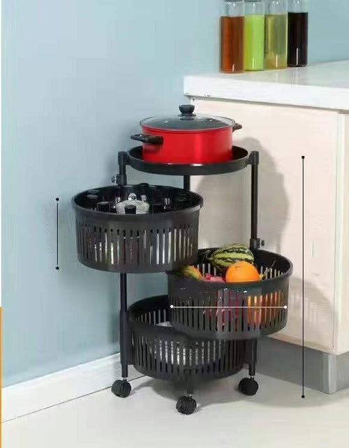 Load image into Gallery viewer, Kitchen Shelving New Household Multilayer Rotating Floor-To-Ceiling Storage Shelving
