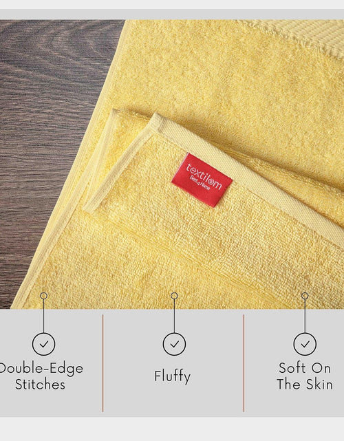 Load image into Gallery viewer, 100% Turkish Cotton 6 Piece Luxury Towel Set for Bathroom &amp; Kitchen, Thick &amp; Super Soft &amp; Highly Absorbent &amp; Quick Dry ( 2 Bath Towels, 2 Hand Towels, 2 Washcloths )- Yellow
