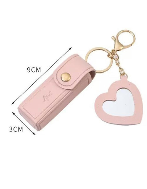 Bild in Galerie-Viewer laden, Apricot Pink Portable Lipstick Pocket Heart Decoration Keychain
