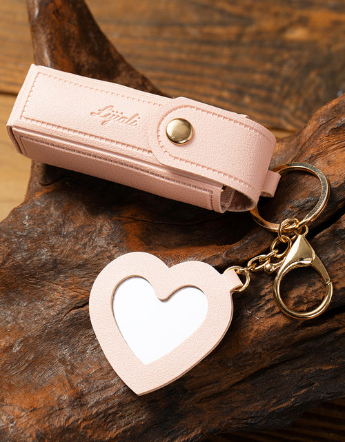 Bild in Galerie-Viewer laden, Apricot Pink Portable Lipstick Pocket Heart Decoration Keychain
