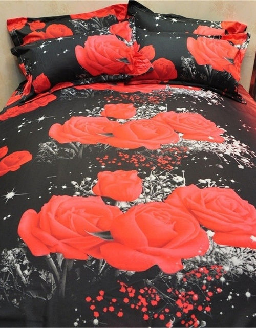 Load image into Gallery viewer, 2/3Pcs Red Dream 3D Oil Painting Rose Printed Bedding Set Queen King Size Quilt Cover Bed Sheet Pillowcases
