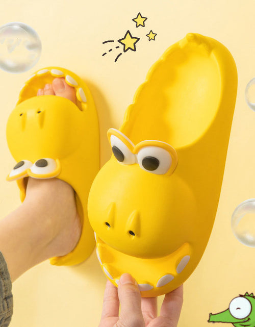 Load image into Gallery viewer, Kids Dinosaur Slippers Wholesale Summer Cartoon Parent Child Outdoor Home EVA Sandals Women Men Kids Cute Slippers Baby Shoes
