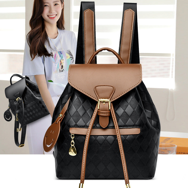 Casual Multifunction Leather Backpack