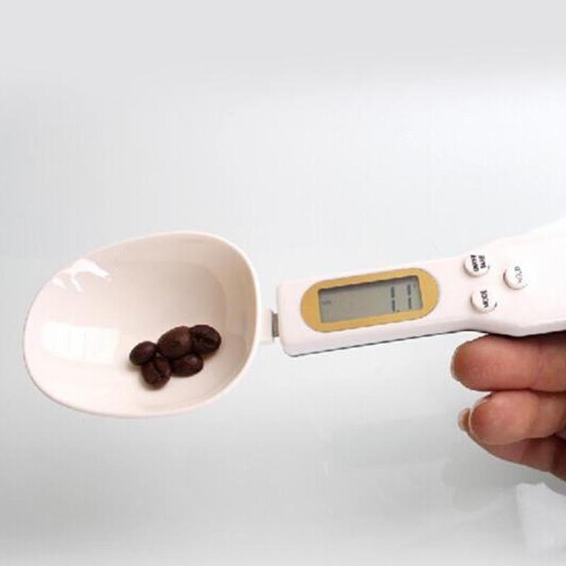 Báscula de cocina digital LCD, cuchara medidora electrónica para pesar alimentos, gramos, cuchara para café, té y azúcar, herramientas de cocina 