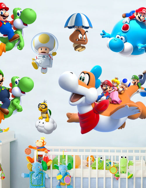 Load image into Gallery viewer, Mario stickers Super Mario stickers Children&#39;s room cartoon self-adhesive waterproof stickers wall stickers

