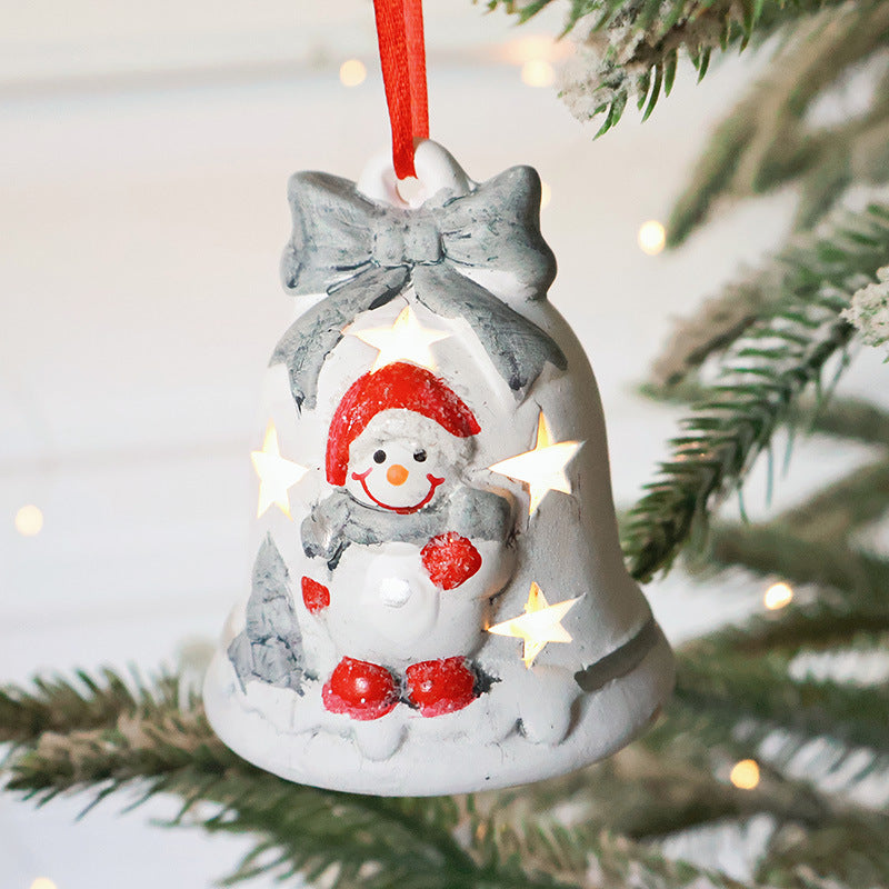 Weihnachtsmann Hohl Ambiente Licht Weihnachtsbaum Glocke Dekorative Anhänger