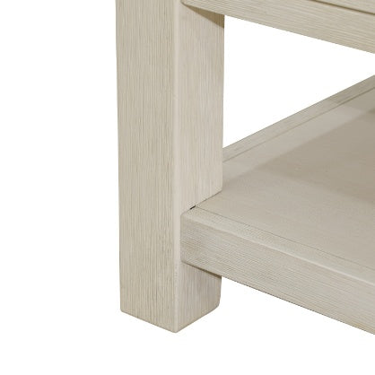 Load image into Gallery viewer, Dark Grey MDF Top And White Oak Drawer Living Room Storage Table
