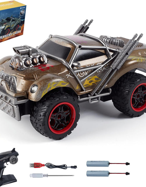 Bild in Galerie-Viewer laden, Wasteland Style 1:14 Scale 2.4GHz Model Racing Remote Control Car Hobby Electric RC Car Toys for Boys and Adults (Golden)
