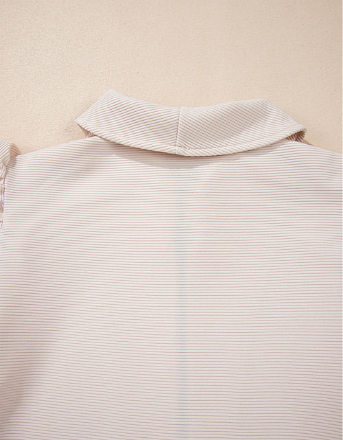 Bild in Galerie-Viewer laden, Pink Textured Ruffle Sleeve Zipped Top and Wide Leg Pants Set

