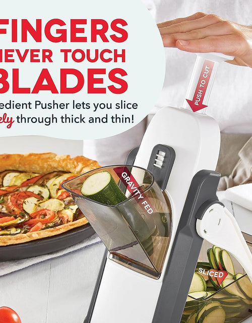 Load image into Gallery viewer, Safe Slice Mandoline for Vegetables, Meal Prep &amp; More with 30+ Presets &amp; Thickness Adjuster
