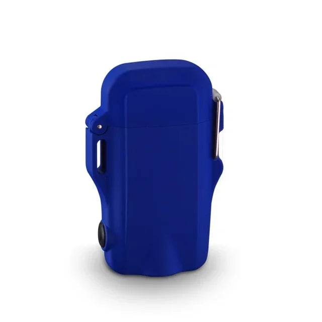 Outdoor Dual Plasma Arc Lighter With Flashlight Waterproof USB Electric Cigarette Lighter Hiking Starter Turbo lighter Men Gifts