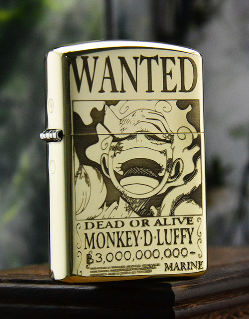 Load image into Gallery viewer, ZORRO Zorro Yellow Cartoon Wanted Brass Kerosene Lighter
