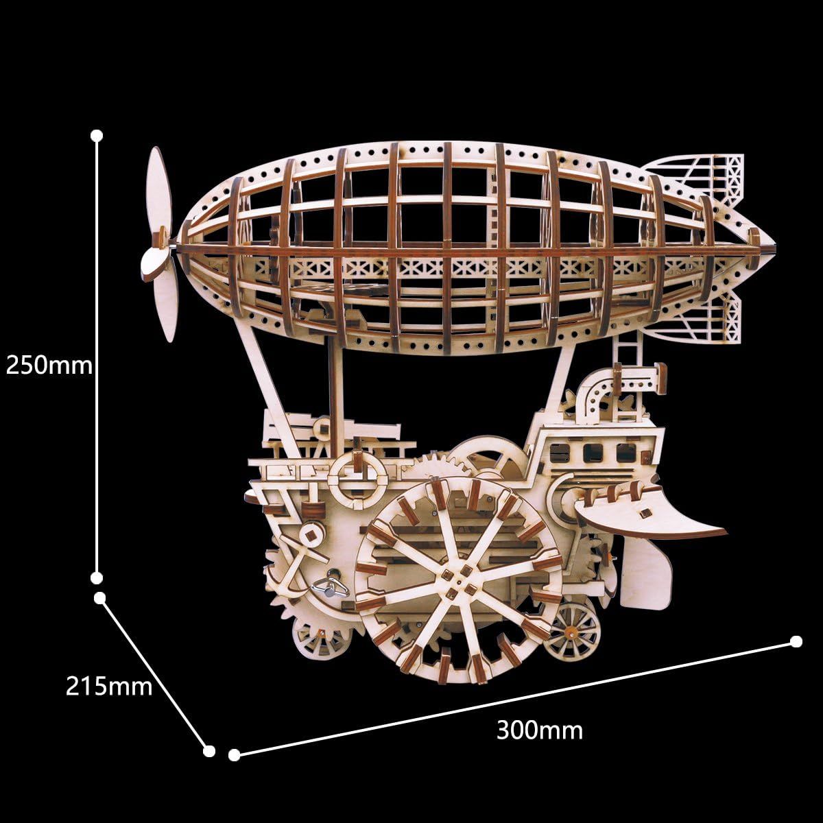 Kit de rompecabezas de vehículo aéreo de madera 3D ROBOTIME ROKR, juguetes para niños cortados con láser LK702