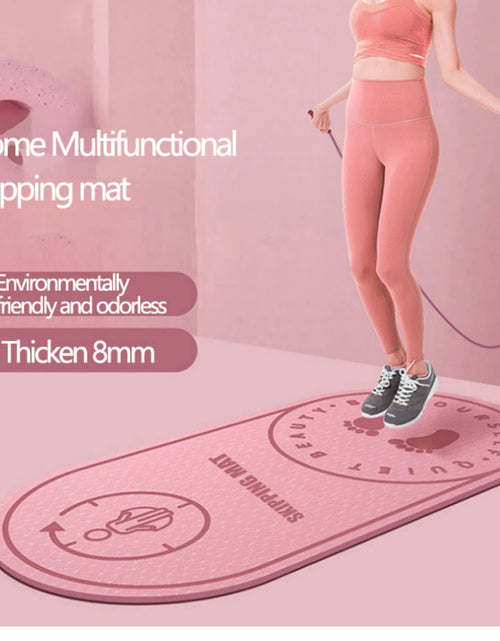 Cargar imagen en el visor de la galería, Anti-Noise Jump Rope Mat Tpe Non-Slip Exercise Yoga Mat Home Gym Shock Absorption Pad Portable Outdoor Fitness Accessories
