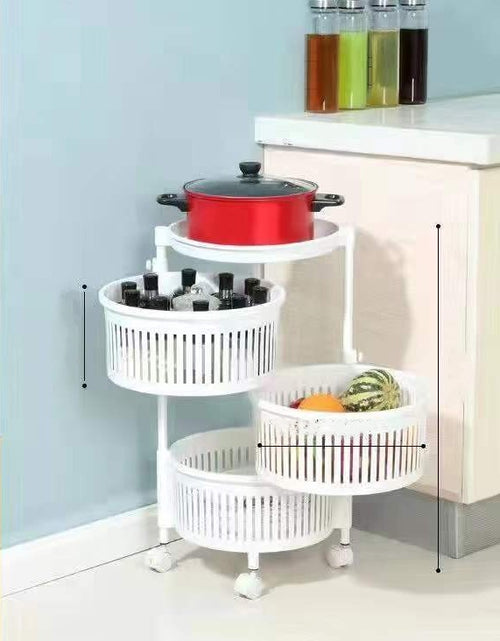 Load image into Gallery viewer, Kitchen Shelving New Household Multilayer Rotating Floor-To-Ceiling Storage Shelving
