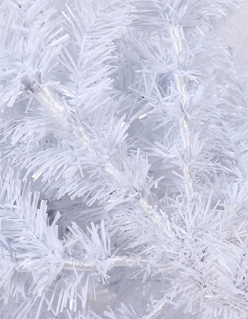 Bild in Galerie-Viewer laden, 7,5 Fuß schlanker weißer künstlicher Weihnachtsbaum inklusive faltbarer Metallständer
