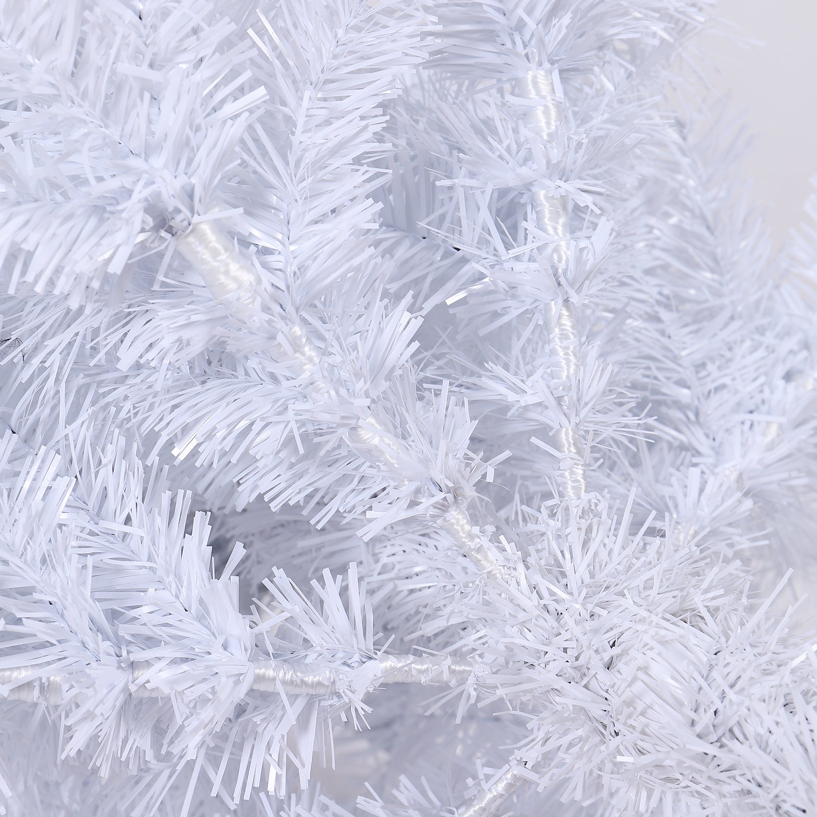 7,5 Fuß schlanker weißer künstlicher Weihnachtsbaum inklusive faltbarer Metallständer