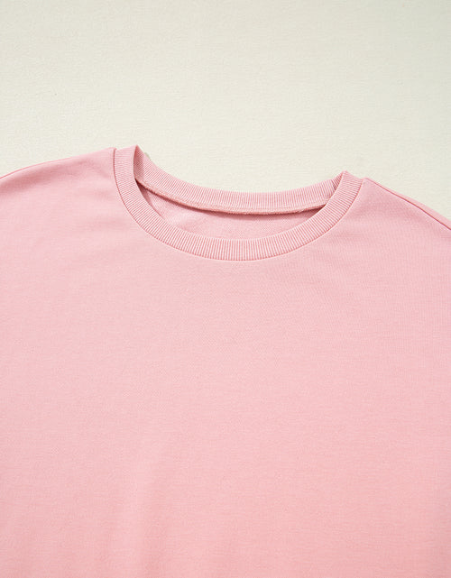 Load image into Gallery viewer, Apricot Pink Half Sleeve T-Shirt &amp; Cargo Sweatpants Set
