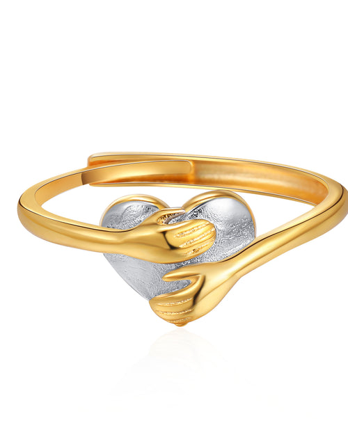 Load image into Gallery viewer, Hug Love Heart-shaped Ring Fashion Simple Rings For Valentine&#39;s Day
