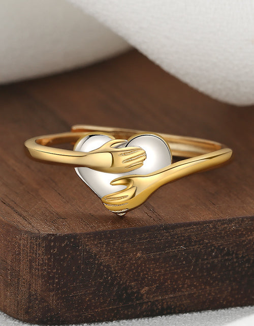 Load image into Gallery viewer, Hug Love Heart-shaped Ring Fashion Simple Rings For Valentine&#39;s Day
