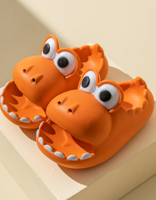 Load image into Gallery viewer, Kids Dinosaur Slippers Wholesale Summer Cartoon Parent Child Outdoor Home EVA Sandals Women Men Kids Cute Slippers Baby Shoes
