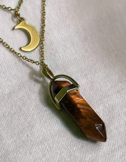 Load image into Gallery viewer, Moon Hexagonal Column Pendant
