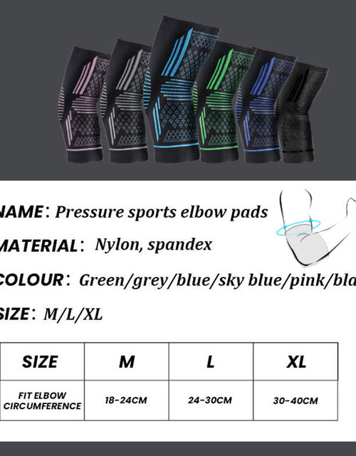 Load image into Gallery viewer, Sports elbow protection with four-way elastic pressure knitted breathable nylon elbow protection
